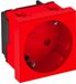 OBO Bettermann Stopcontact 33°, 1-voudig randaarde 250V, 10/16A Polycarbonaat signaalrood RAL 3001, 6120079
