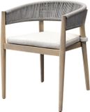 AVH-Collectie Cocoon dining tuinstoel rope light grey teak look