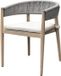 AVH-Collectie Cocoon dining tuinstoel rope light grey teak look