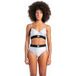 Arena Soutien-gorge élastique bicolore pour femme Argent