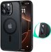 ESR Classic Hybrid HaloLock Hoesje Geschikt voor Apple iPhone 16 Pro Max | Compatibel met MagSafe / Qi2 en HaloLock | Back Cover met Magneet | Cameraregelaar Control Knop | Frosted Zwart