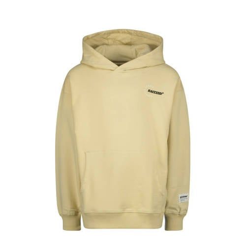 Raizzed hoodie beige Sweater Jongens Stretchkatoen Capuchon Backprint - maat 164