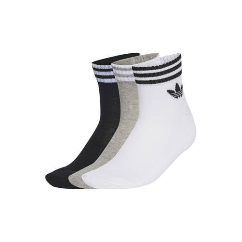 adidas Originals sokken - wit/grijs/zwart (set van 3)