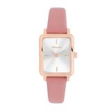 Tamaris dameshorloge - Elegant dames horloge met schmalem Lederarmband - Roségoud en Rosé