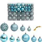 vidaXL Kerstballen 100 stuks turquoise