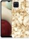 Samsung Galaxy A12 TPU Siliconen Hoesje Marmer Goud