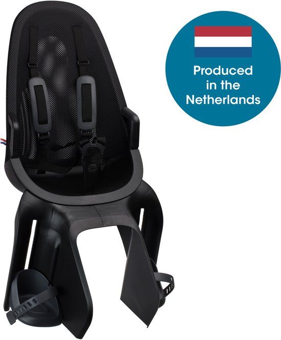 Qibbel Air Fietsstoeltje Achter - Bagagedrager - Midnight Black