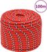 vidaXL corde de bateau 12 mm 100 m polypropylène rouge