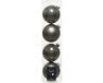 Decoris Kerstballen - 4 stuks - Antraciet Grijs - 10 cm Diameter - Glas