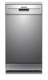 Heinner HDW-FSM45510XE++ Vrijstaande Vaatwasser – 10 Couverts – 5 Programma’s – Halve Belading – Startuitstel – Verstelbare Bovenkorf – AquaStop – Kinderslot – 45 cm – RVS – 5 Jaar Garantie