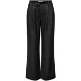 ONLY Onlhattie Hw Pleat Mel Str Pant Tlr Dames Broek, Zwart, Taille 36/32