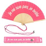 Fisura Originele houten waaier modern en grappig ophangen, 42,5 x 23 cm, roze, 27 x 4 x 15,5 cm
