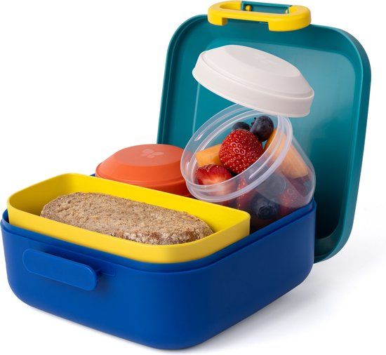 Amuse Rikko Midnight Lagoon Lunchbox - 3 Compartimenten - Blauw