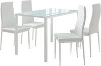 Vicco Grand Eettafel set – 120 x 75 cm met 4 stoelen Wit