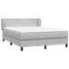 vidaXL Boxspringbed met matras, velours, lichtgrijs, 160x210 cm