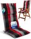 Beautissu HighLux HL Set de 6 coussins de chaise, dossier haut, 120 x 50 x 7 cm, noir-rouge-blanc