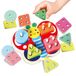 Omgoods - Jouets Montessori pour enfants à partir de 1 an - Jeux de tri et d'empilage en bois