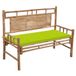 VidaXL Tuinbank met kussen, 120 cm, bamboe