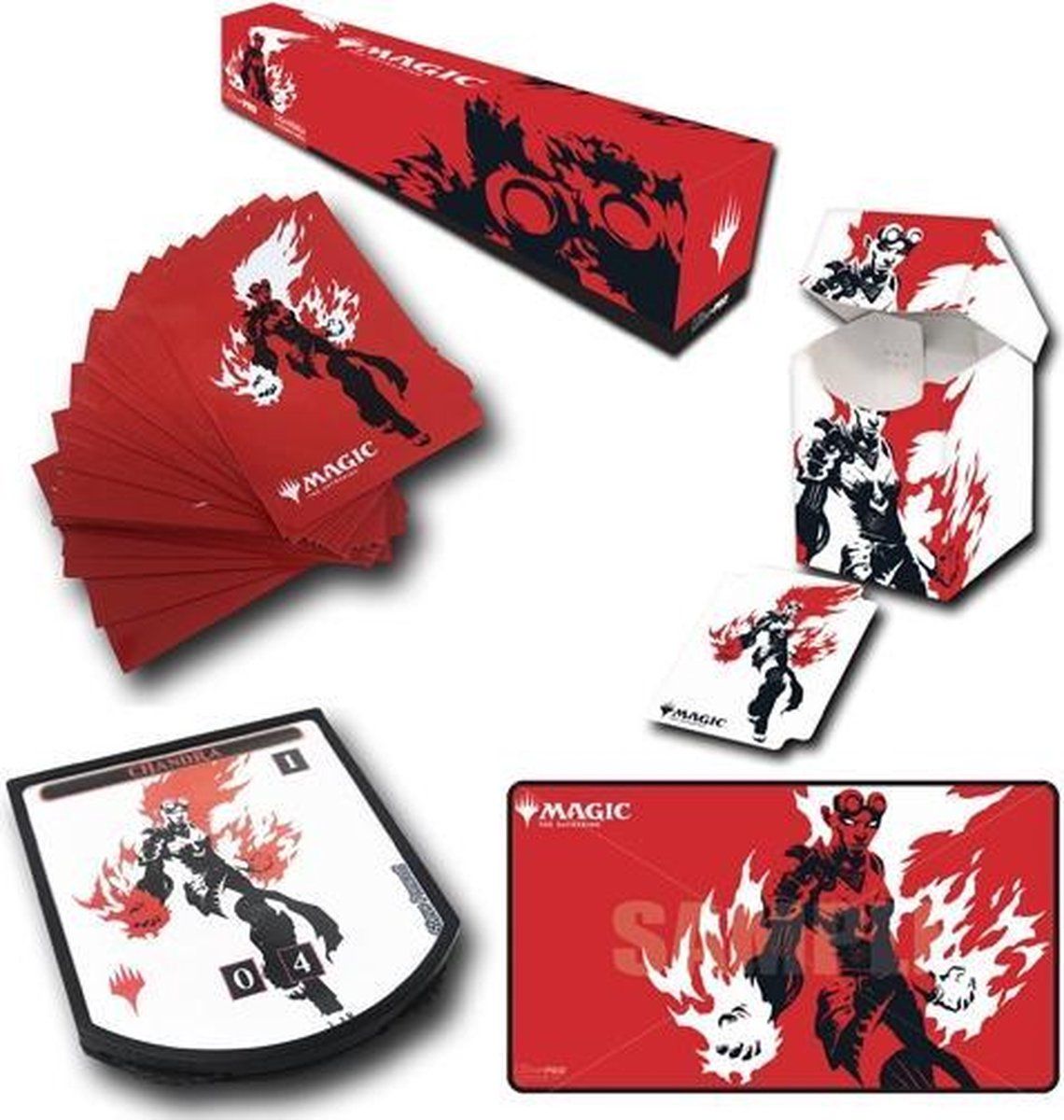 Ultra Pro MTG Chandra Accessories Bundle - Black/Red - 2021