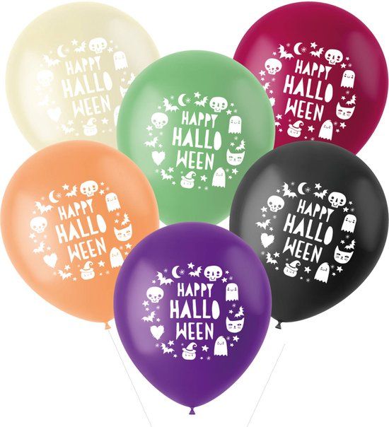Folat Ballonnen Happy Halloween 33 cm - 6 stuks