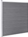 vidaXL WPC clôture, 9 panneaux plats + 1 panneau incliné, 1657x186 cm, gris
