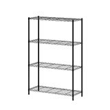 Furinno Wayar 4-laags metalen opbergrek, 36 x 14 x 54, zwart