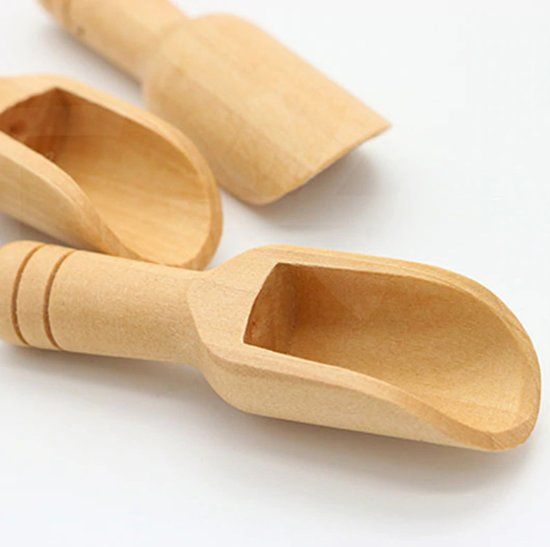 SiblingcommerceNL Mini lepeltjes - 3 stuks - Houten - Thee/kruiden lepels - Doseerlepel