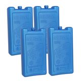 Gerimport Koelelement - 4x - dik - 500 ml - 9,5 x 17,5 x 4 cm - blauw - kunststof