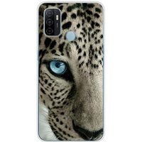 Oppo Bedrukt siliconen hoesje compatibel met Oppo A53S Oeil de leopard