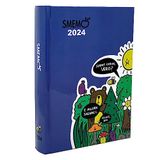 Smemoranda Green Balloon Special Edition - Schoolagenda 2023 - 2024 - 16 maanden, september 23 - december 24, groot formaat 13 x 17,7 cm, bouillonomslag, kleur blauw