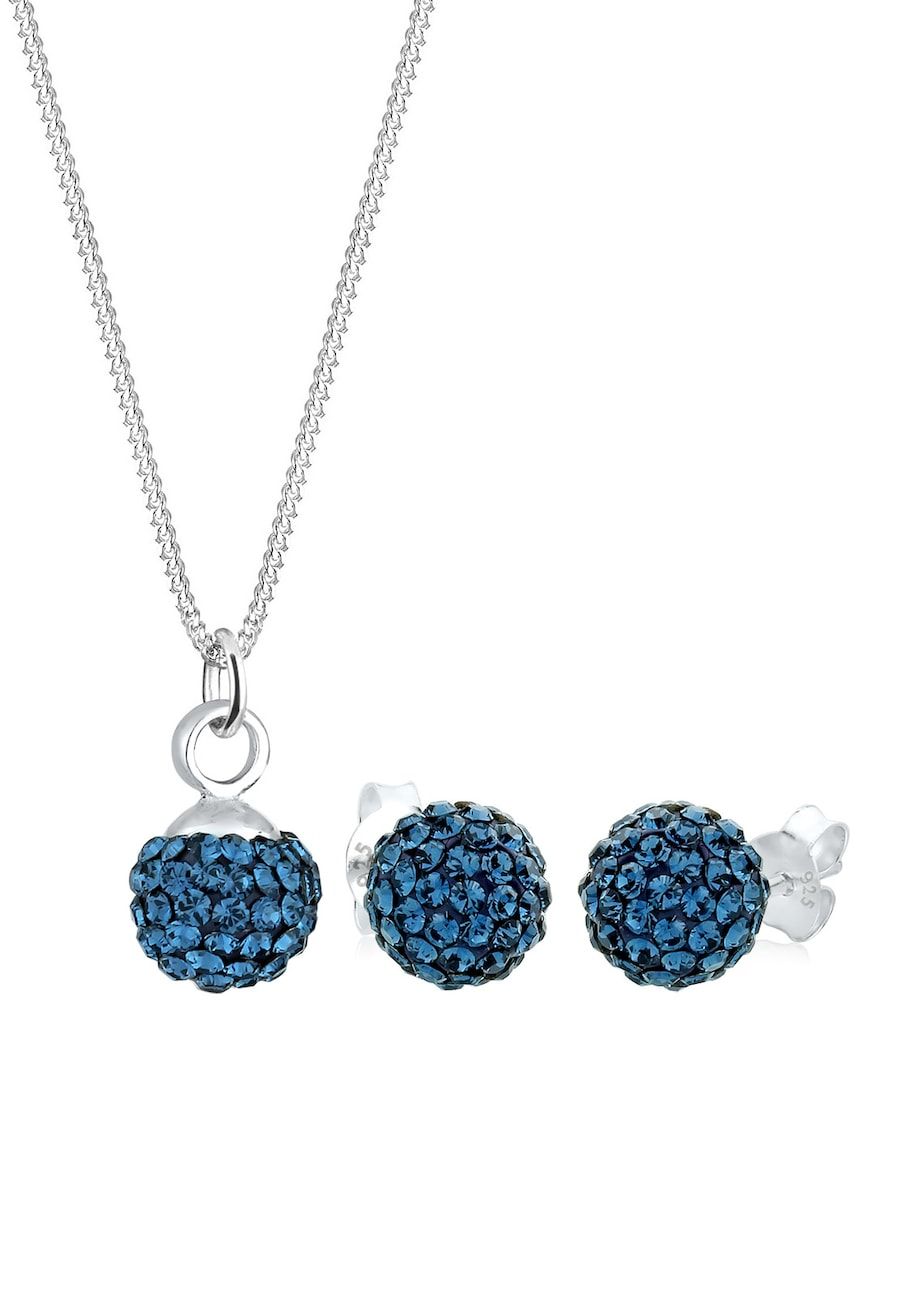 Elli Sieraden Set Dames Met Kristal Sterling Zilver