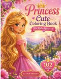 Princess Coloring Book for Kids Ages 3-8