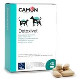 CAMON Detoxivet, aanvullend voer voor honden en katten, 30 tabletten à 1000 mg, reinigende en beschermende werking van de lever
