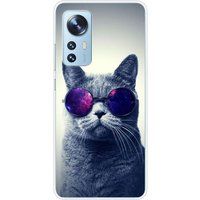 Xiaomi Siliconen hoesje compatibel met Xiaomi Mi 12, Xiaomi Mi 12X Kat met bril