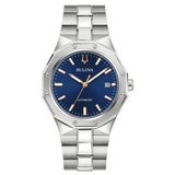 Bulova 96B463 Heren Polshorloge Automatisch Staal Blauw Saffierglas 10 ATM