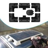 Rhein Beleuchtung Zonnepaneelmontagesysteem: 7-delig, boorvrije montagebeugel voor campers, caravans, boten en platte daken, zwart
