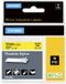 DYMO Rhino industriële Flexibele Nylon Labels | 12 mm x 3,5 m | zwarte afdruk op geel