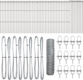 vidaXL - Gaashek - 100 x 0,4 m - Zilver
