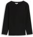 Tom Tailor - Plus Size - Sweatshirt met glittereffect - Maat 48 - deep black