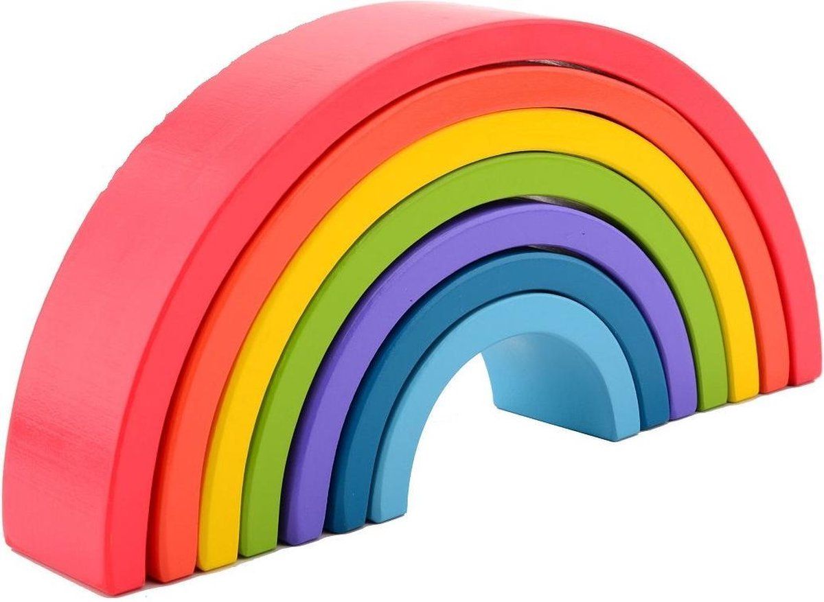 Jouéco Regenboog 7-delig - Hout - Multicolor