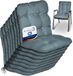 Beautissu Flair NL Coussin d'assise Set 8x Dossier bas 100x50x8 cm Bleu pigeon Coussin de jardin