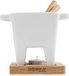 Merkloos Fondue Set - Hout, Wit, Vierkant met afgeronde hoeken