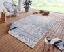 Northrugs Binnen & Buiten vloerkleed Biri - blauw/crème 80x150 cm