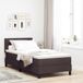 Maison Exclusive - Boxspring avec matelas. Brun foncé, 90 x 200 cm, textile