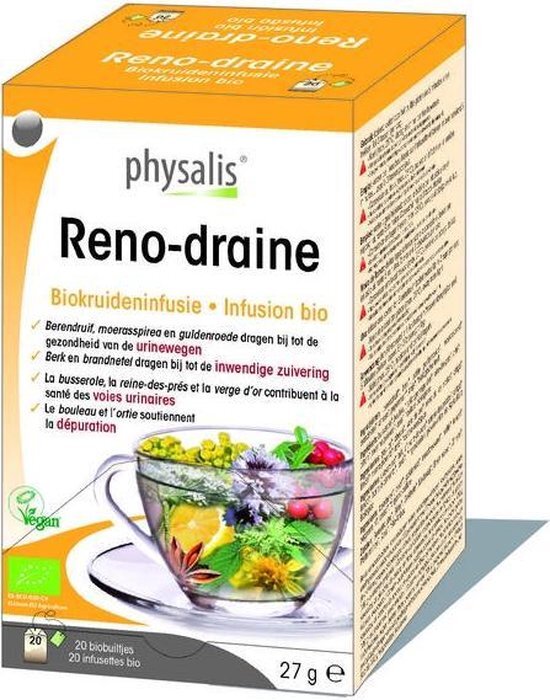 Physalis Reno draine infusie Thee 20 stuks