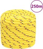 vidaXL Boottouw 16 mm 250 m polypropyleen geel