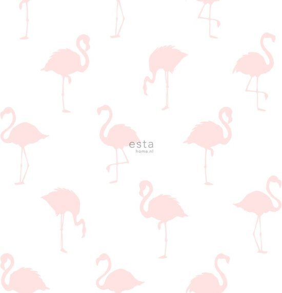 Esta Home HD vlies behang flamingo s licht roze en wit - 138918 van uit Little Bandits