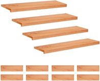 vidaXL - Trapmatten - 12 st - Lak - 90 x 30 x 2 cm - Massief beukenhout