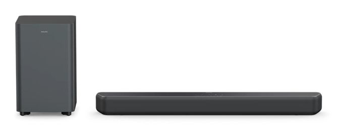 Philips TAB5601/10 - 2.1-kanaals Soundbar - Draadloze Subwoofer - 290W Vermogen - DTS Virtual:X - Dolby Digital Plus - Bluetooth 5.4 - HDMI ARC - USB Audio - Wandmontage - Gun Metal
