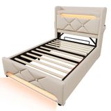 Boxspringbed Beige 140 x 200 cm avec Rangement et Matelas